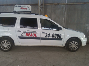 Рекламный световой короб на такси «Миди-800 Евро»